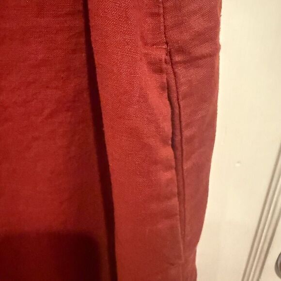 Athleta Linen La Paz Wide Leg Cropped Jumpsuit Size 8 - Picture 4 of 5